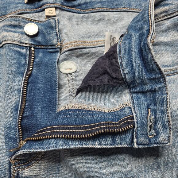 Liverpool Stride High Rise Wide Leg Jeans Cut Raw Hem Medium Weir Canyon Wash 14 - Picture 7 of 12